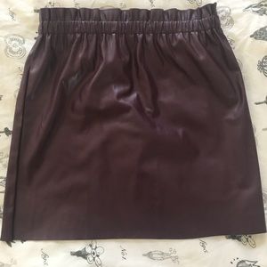 NWT Loft Plum Faux Leather Skirt